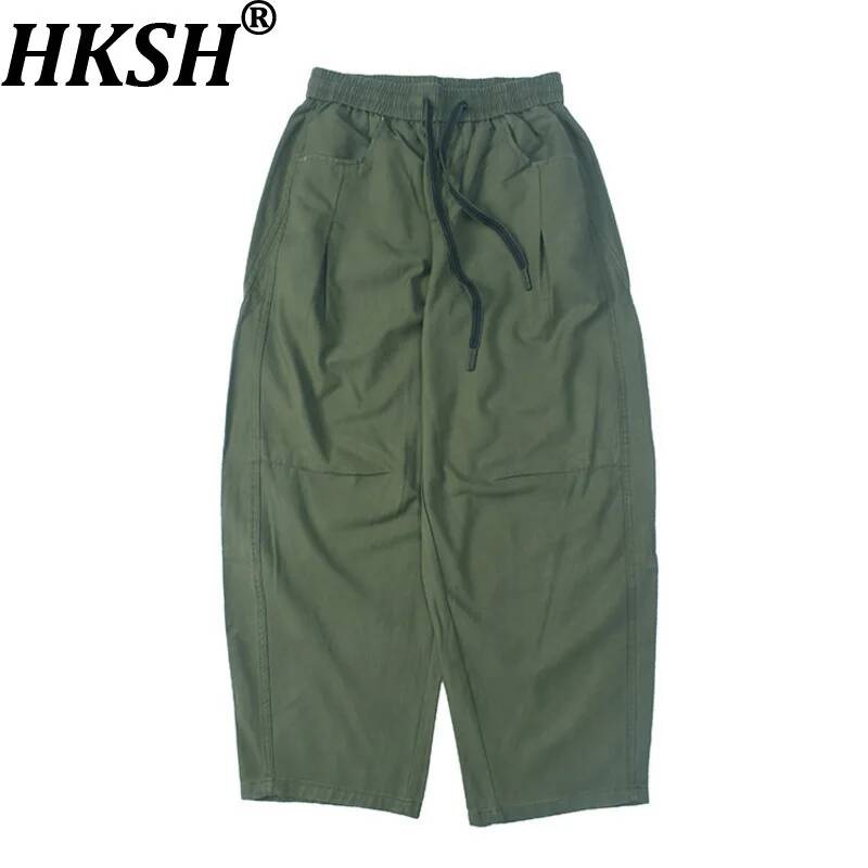 Tailored Trouser Wide - HKSH กางเกงคาร์โก้สไตล์ซาฟารีทรงญี่ปุ่นแบบใหม่สำหรับผู้ชาย ตัดเย็บแบบ 3 มิติ ลุคสปอร์ต