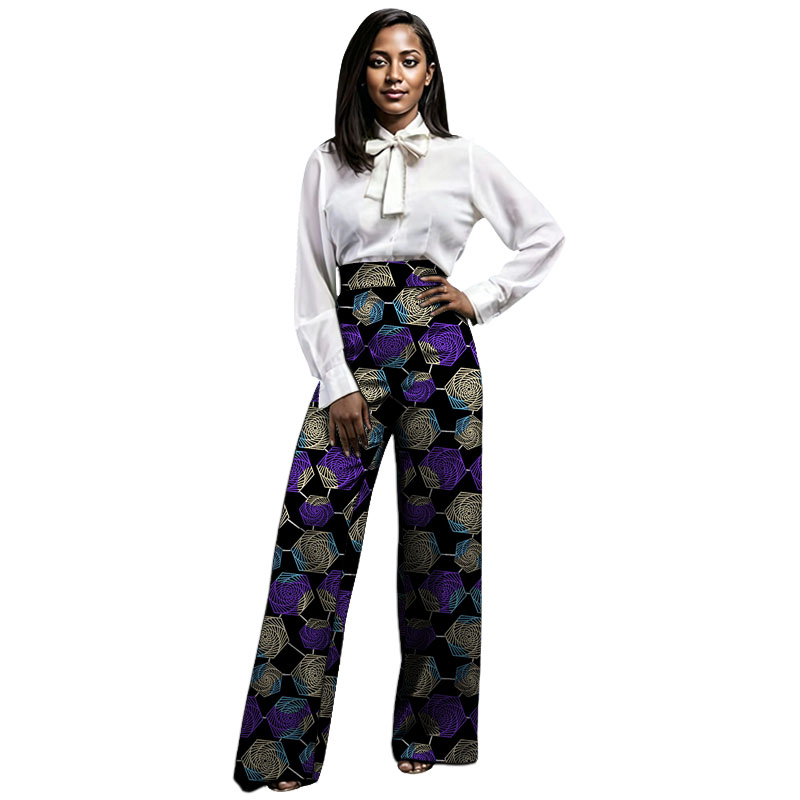 Tailored Trouser Wide - กางเกงขายาวทรงหลวมสไตล์วินเทจสำหรับผู้หญิง กางเกงขากว้าง แฟชั่นแอฟริกัน ชุดลำลองสำหรับงานปาร์ตี้ ชุดอังการา ตัดเย็บอย่างประณีต