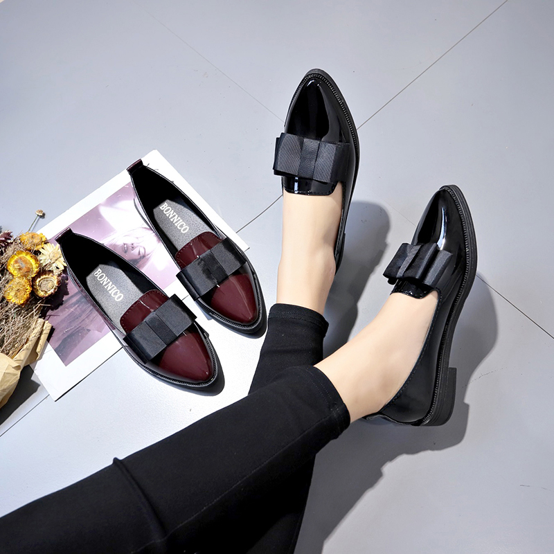 รองเท้าส้นเตี้ยหนังแก้วสีดำ/สี - Womens Heels บทวิจารณ์และราคา