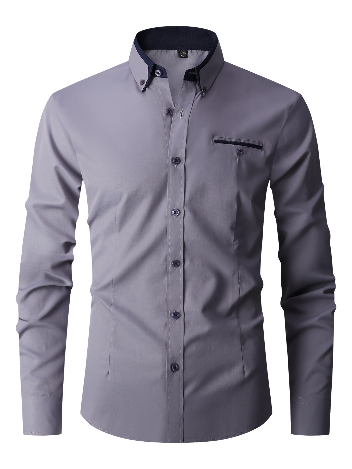 เสื้อเชิ้ตผู้ชายแขนยาวสีพื้น ผ - Formal Dress บทวิจารณ์และราคา