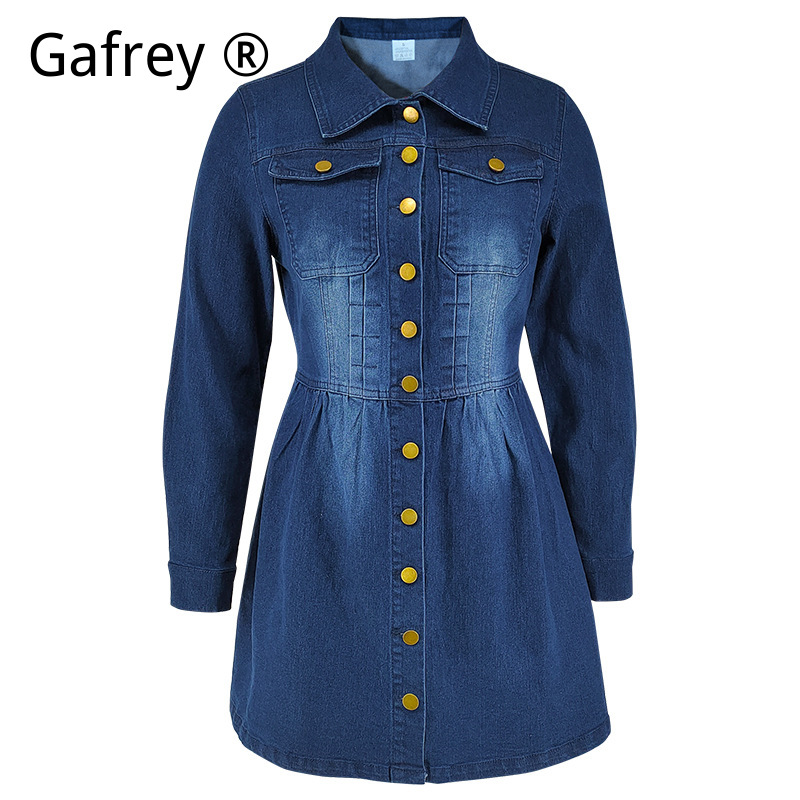 เดรสยีนส์แขนยาวทรงเอเข้ารูปผูก - Midi Dress บทวิจารณ์และราคา