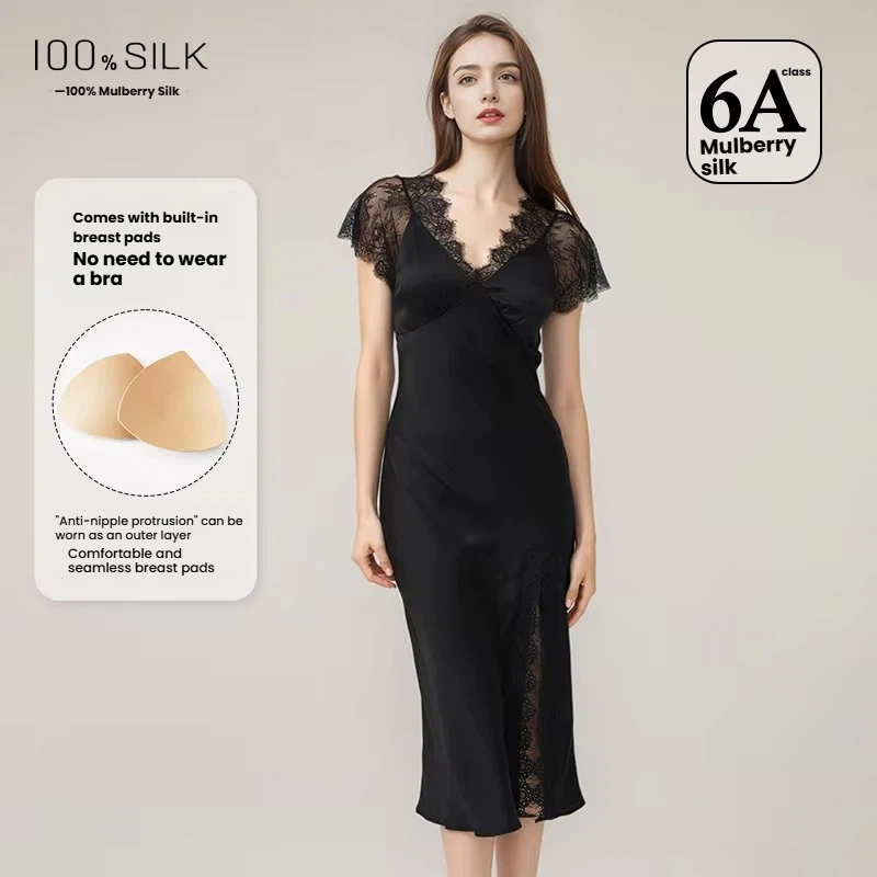 ชุดนอนผ้าไหมเซ็กซี่สำหรับผู้หญ - Lace Dress บทวิจารณ์และราคา