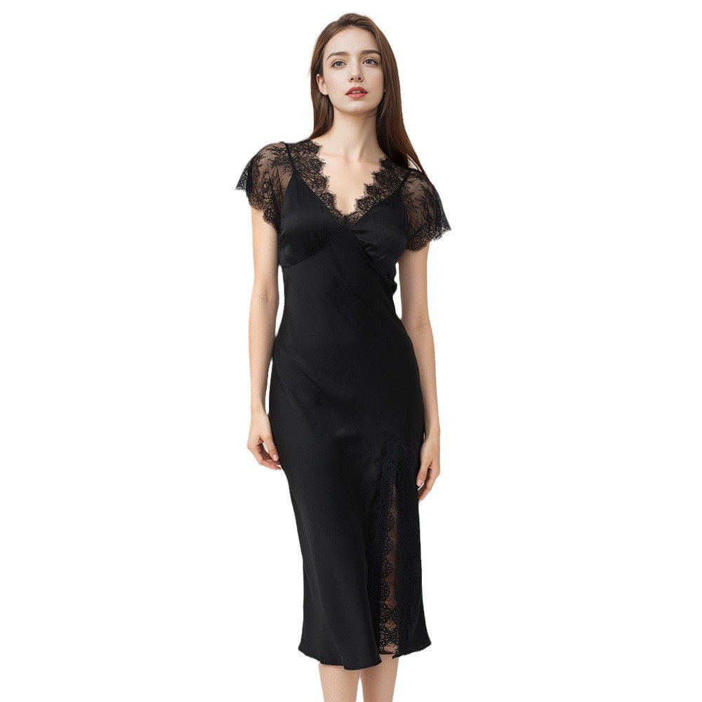 ชุดนอนผ้าไหมเซ็กซี่สำหรับผู้หญ - Lace Dress บทวิจารณ์และราคา