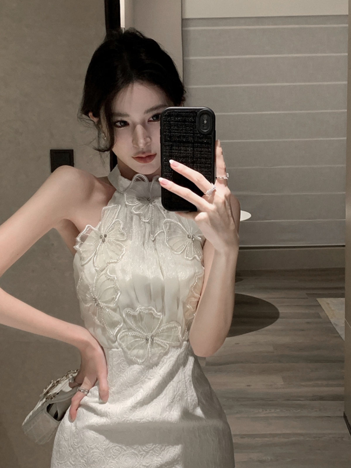 ชุดเดรสผู้หญิงคอเสื้อหรูหรา กร - Formal Skirt บทวิจารณ์และราคา