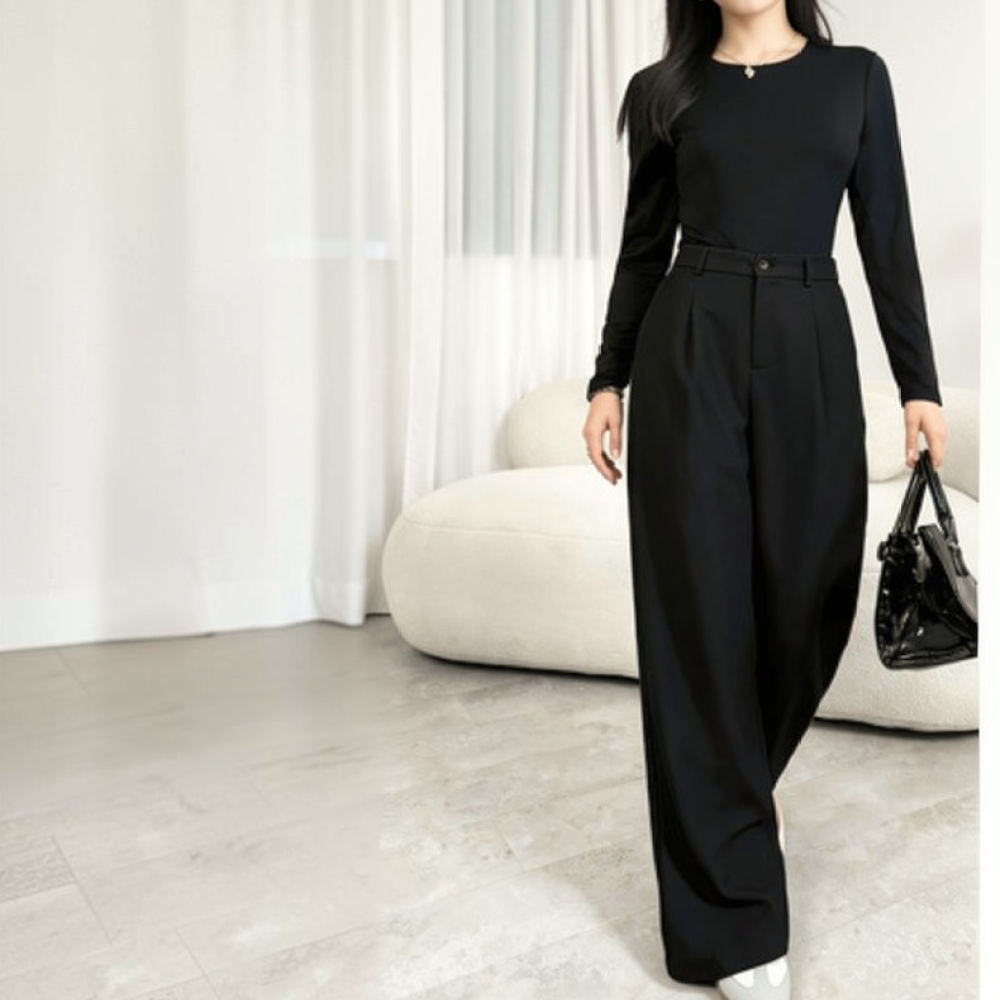 กางเกงสูทขากว้างสำหรับผู้หญิง  - Tailored Trouser Wide บทวิจารณ์และราคา