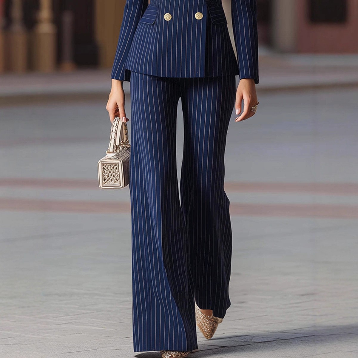 ชุดสูทผู้หญิง กางเกงขายาวทรงกร - Tailored Trouser Wide บทวิจารณ์และราคา