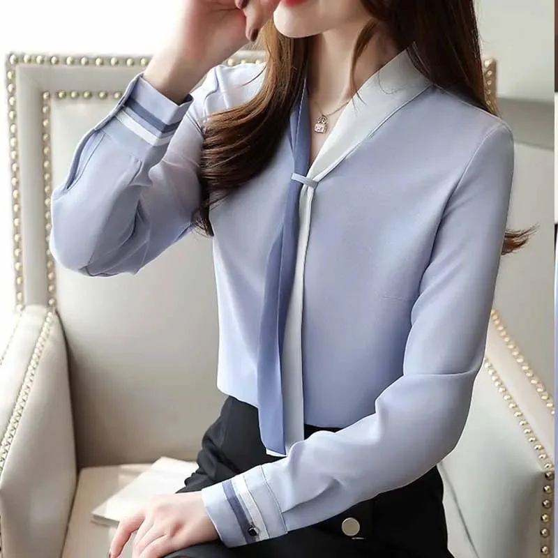 เสื้อเชิ้ตทำงานคอวีแขนยาวลำลอง - Silk Blouse บทวิจารณ์และราคา